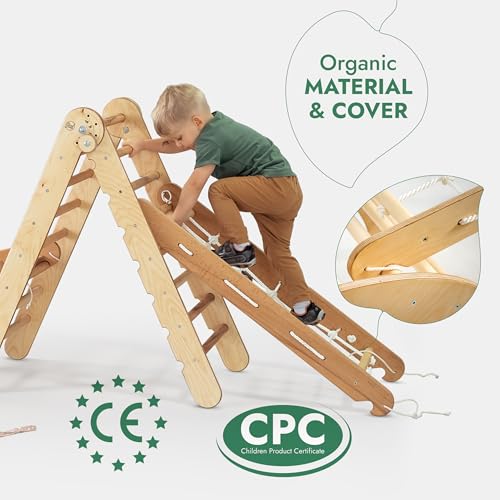 Struttura da arrampicata da interni 6 in 1 per bambini - Climbing in casa - Gioco Montessori per motricità , palestra in legno per bambini, giocattoli da arrampicata pieghevoli per bambini di età compresa tra 1 e 7 anni
