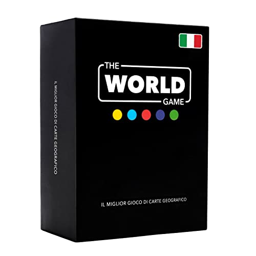 The World Game - Gioco sulla Geografia - Gioco da Tavolo Educativo con le Capitali, Posizioni e Bandiere del Mondo - In Italiano