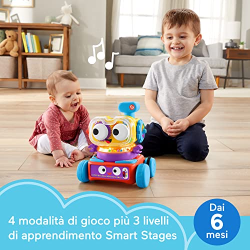 Tino Robottino - Robot e Pupazzo Interattivo 4 in 1 - Fisher-Price