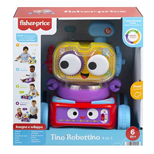 Tino Robottino - Robot e Pupazzo Interattivo 4 in 1 - Fisher-Price