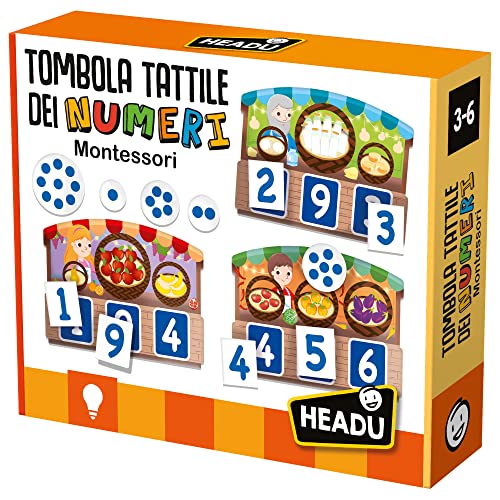 Tombola Tattile dei Numeri, Gioco educativo per imparare a contare - Headu