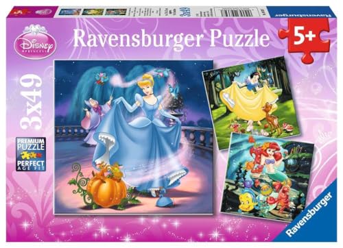 3 Puzzle Principesse Disney, da 5 Anni - Ravensburger