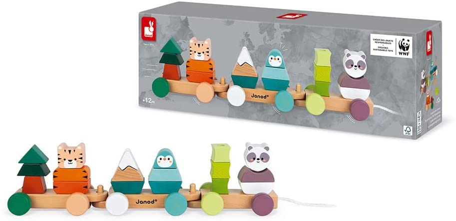 Trenino in legno Gita degli animali - Janod