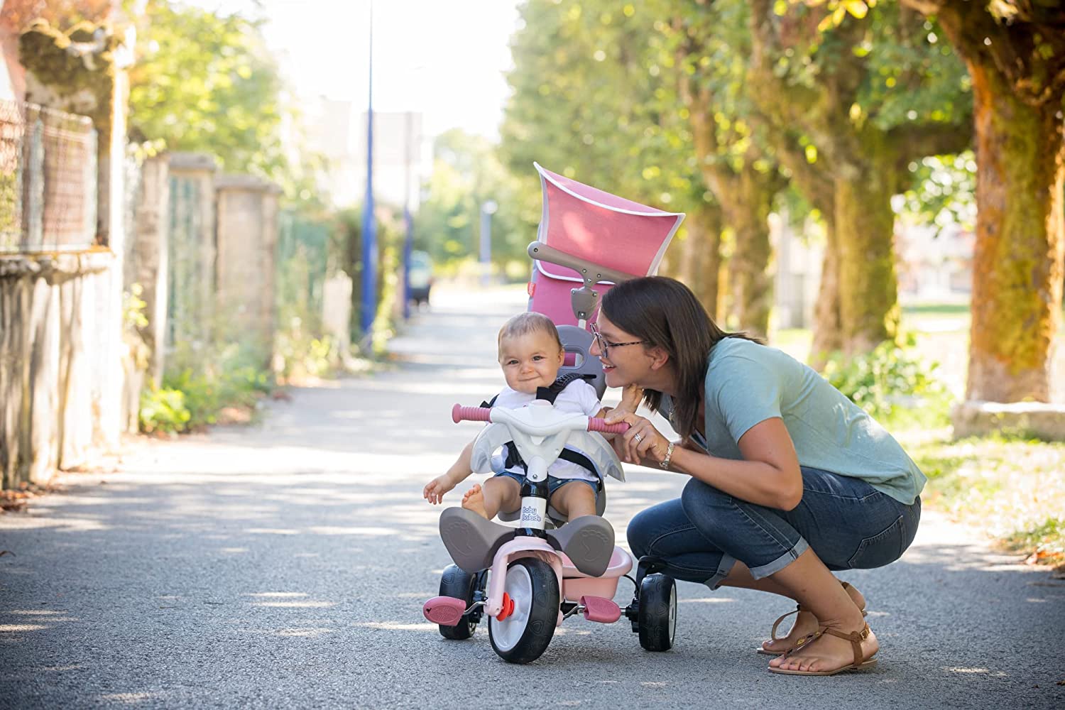 Triciclo bambina Smoby Rosa Baby Balade