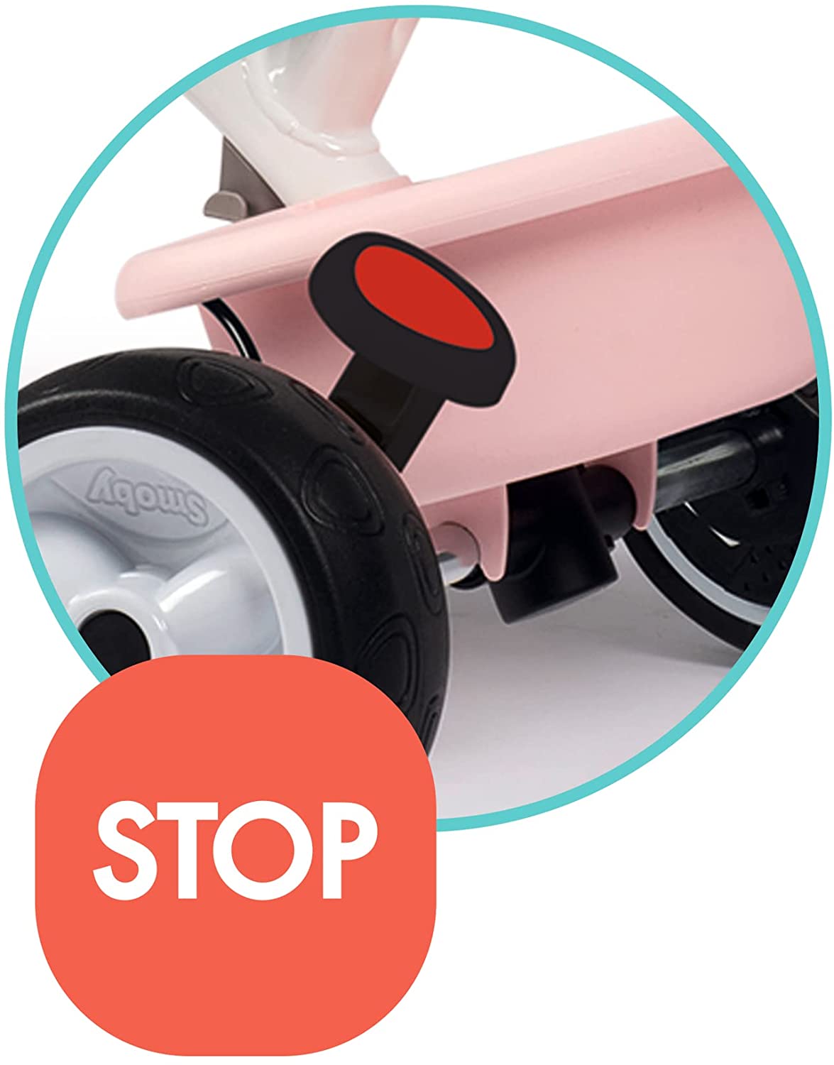 Triciclo bambina Smoby Rosa Baby Balade