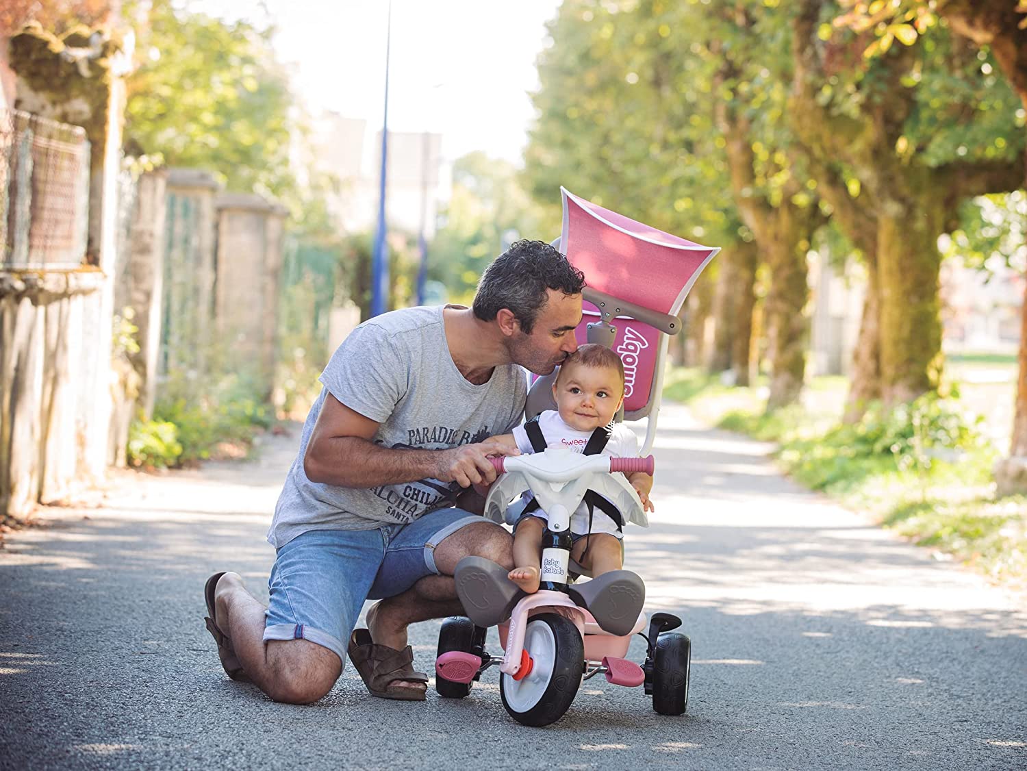 Triciclo bambina Smoby Rosa Baby Balade