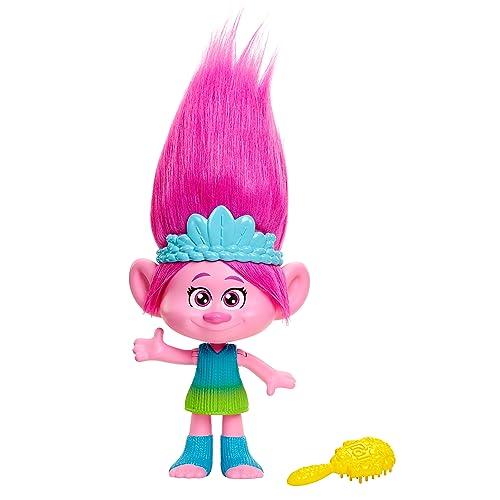 Trolls 3 Tutti Insieme - Poppy Capelli Arcobaleno Bambola con musica, luci e suoni