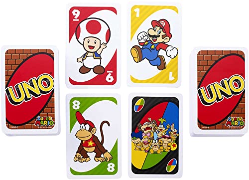 UNO Super Mario Bros, Gioco di Carte per Famiglie - Mattel