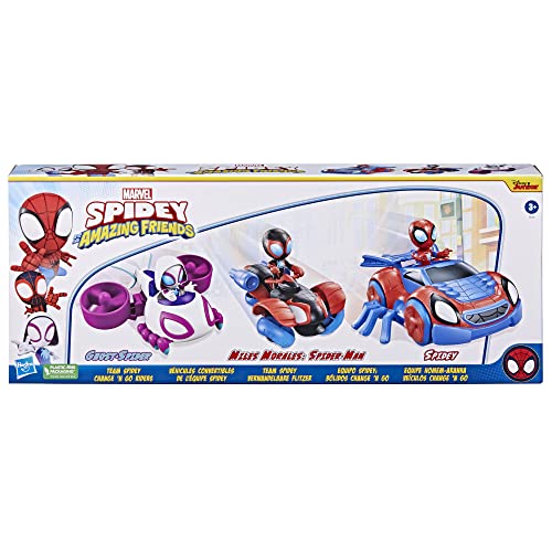 Tre veicoli e Action figure di Spidey e I Suoi Fantastici Amici, da 3 anni - Hasbro Marvel