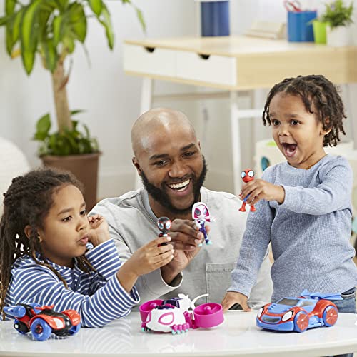 Tre veicoli e Action figure di Spidey e I Suoi Fantastici Amici, da 3 anni - Hasbro Marvel