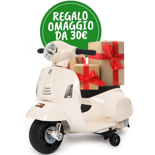 Vespa Bianca Elettrica per bambini 6V - Babycar