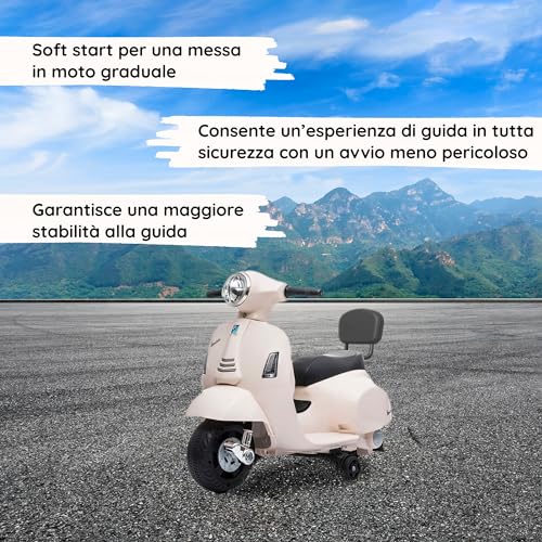 Vespa Bianca Elettrica per bambini 6V - Babycar