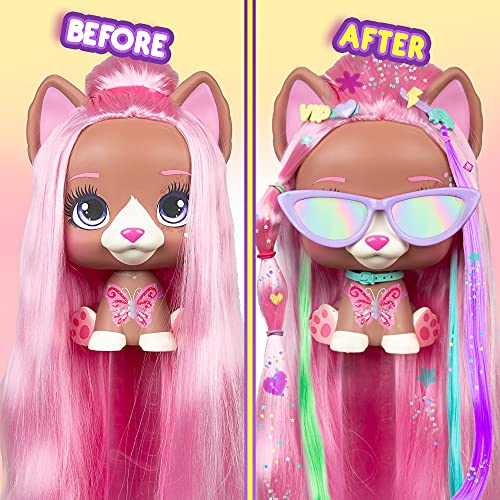 VIP PETS Mega Pet Nyla, Bambolina con capelli da pettinare e oltre 30 accessori per acconciature