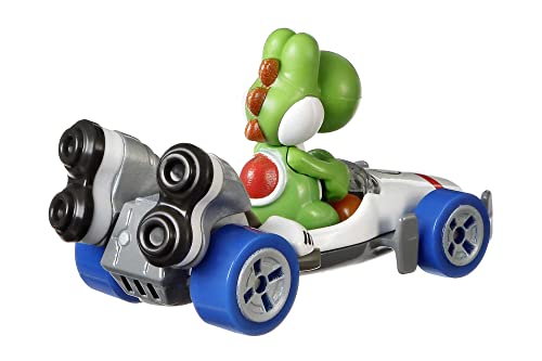 Yoshi Mario Kart Macchinina per Bambini da 3 Anni - Hot Wheels