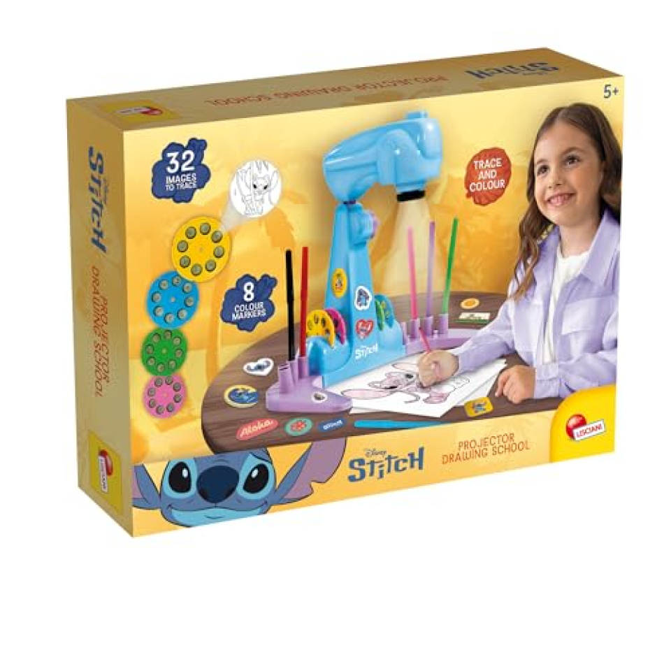 Proiettore Disegno Stitch Lisciani – Set Creativo con LED e 4 Dischi