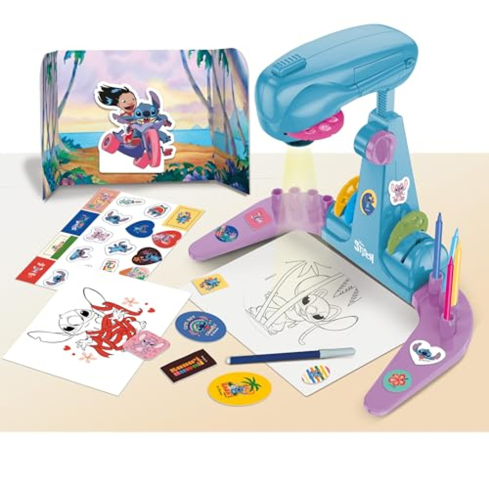 Proiettore Disegno Stitch Lisciani – Set Creativo con LED e 4 Dischi