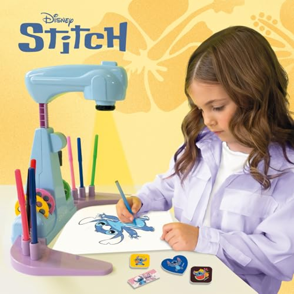 Proiettore Disegno Stitch Lisciani – Set Creativo con LED e 4 Dischi