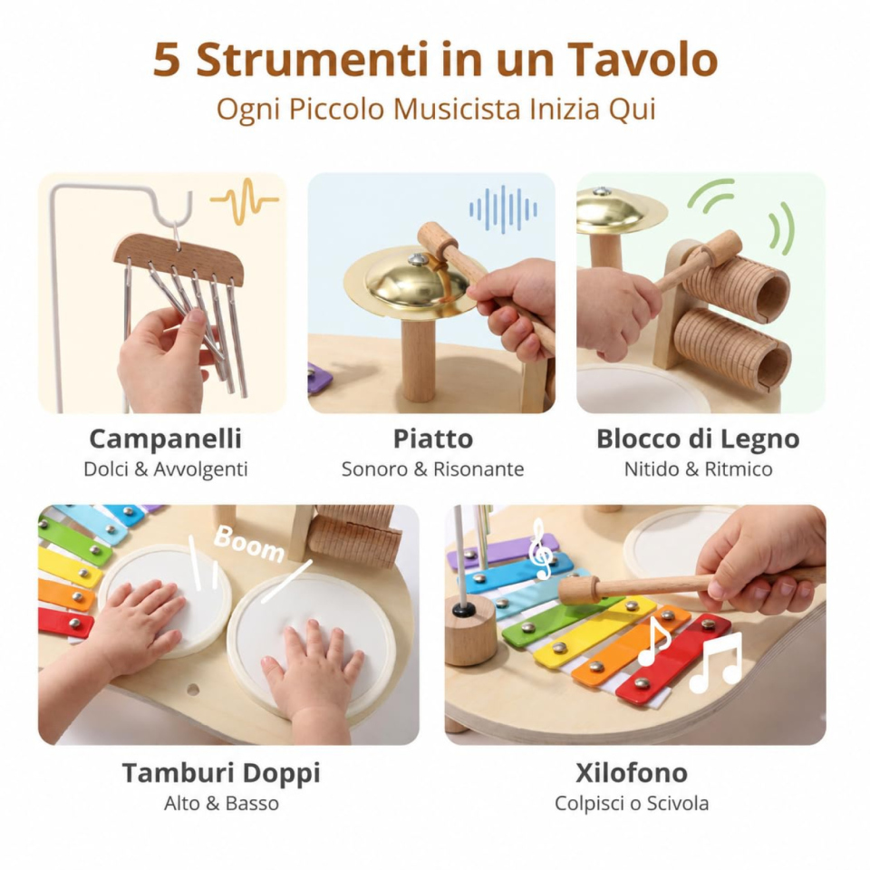 Promise Babe strumenti musicali in legno 1-3 anni