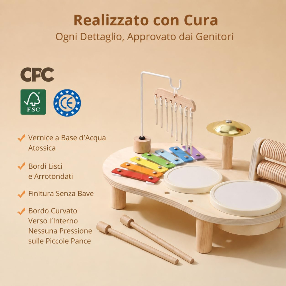 Promise Babe strumenti musicali in legno 1-3 anni