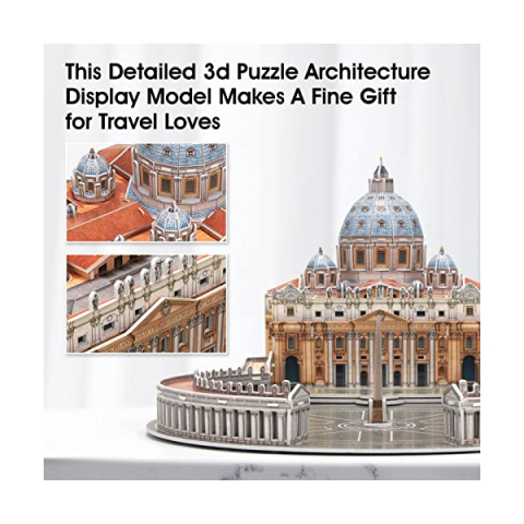 CubicFun Puzzle 3D Basilica di San Pietro – 101 Pezzi con Libretto National Geographic