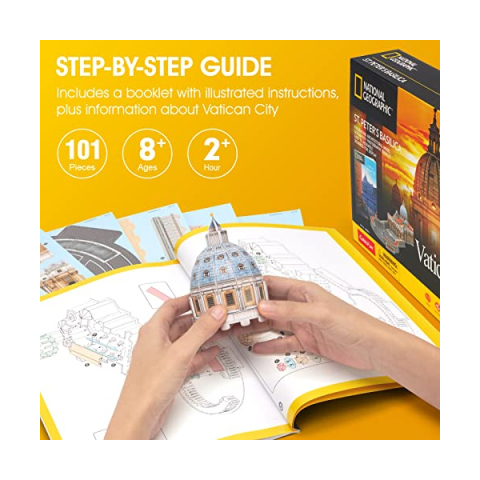 CubicFun Puzzle 3D Basilica di San Pietro – 101 Pezzi con Libretto National Geographic