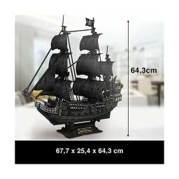 Puzzle 3D Queen Anne's Revenge – Nave Pirata 328 Pezzi con Luci LED