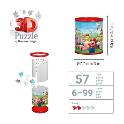 Ravensburger Puzzle 3D Super Mario Portapenne 57 Pezzi