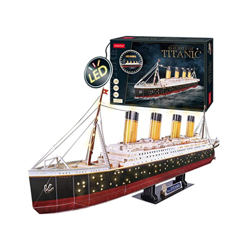 Puzzle 3D Titanic con LED – Party Town, 266 pezzi