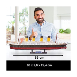 Puzzle 3D Titanic con LED – Party Town, 266 pezzi