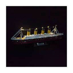 Puzzle 3D Titanic con LED – Party Town, 266 pezzi