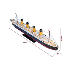 Puzzle 3D Titanic con LED – Party Town, 266 pezzi