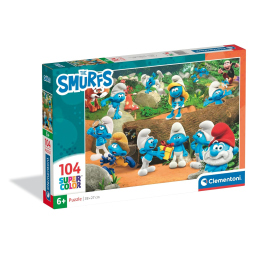 Puzzle Clementoni Puffi 104 pezzi Supercolor, dai 6 anni