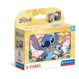 Clementoni Puzzle 6 Cubi Stitch Disney per Bambini dai 2 Anni