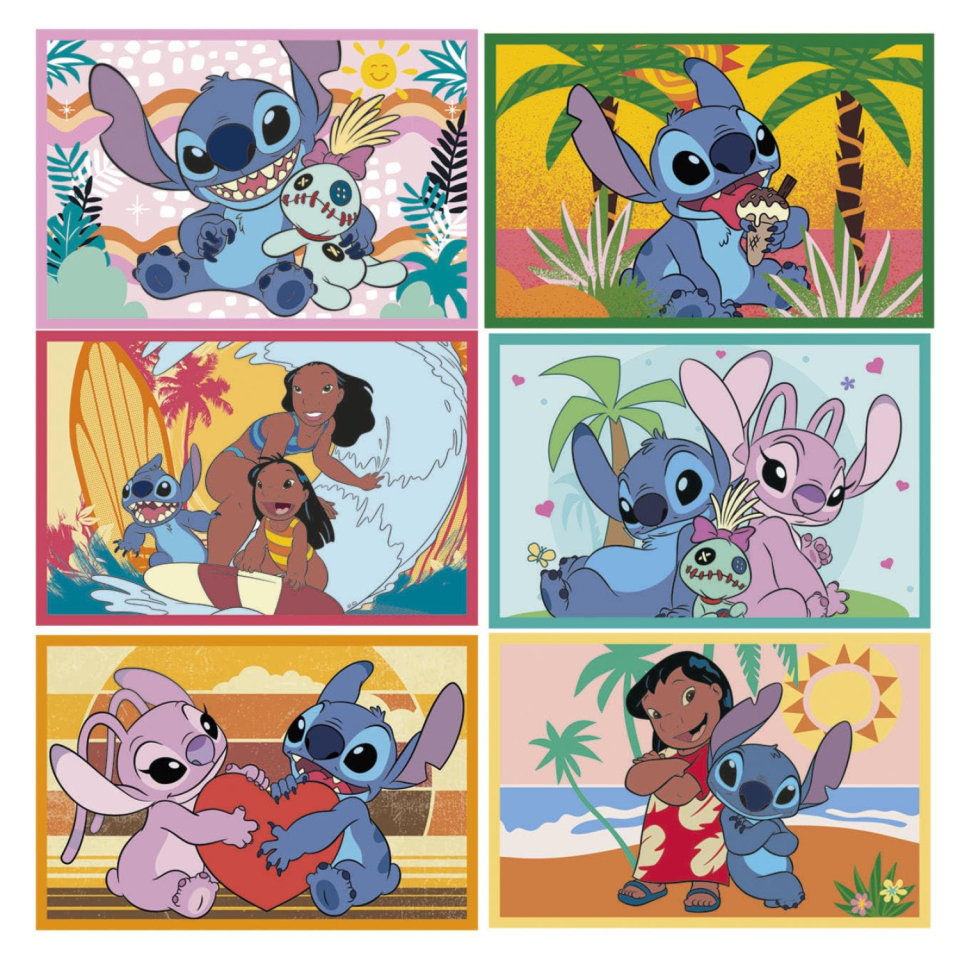 Clementoni Puzzle 6 Cubi Stitch Disney per Bambini dai 2 Anni