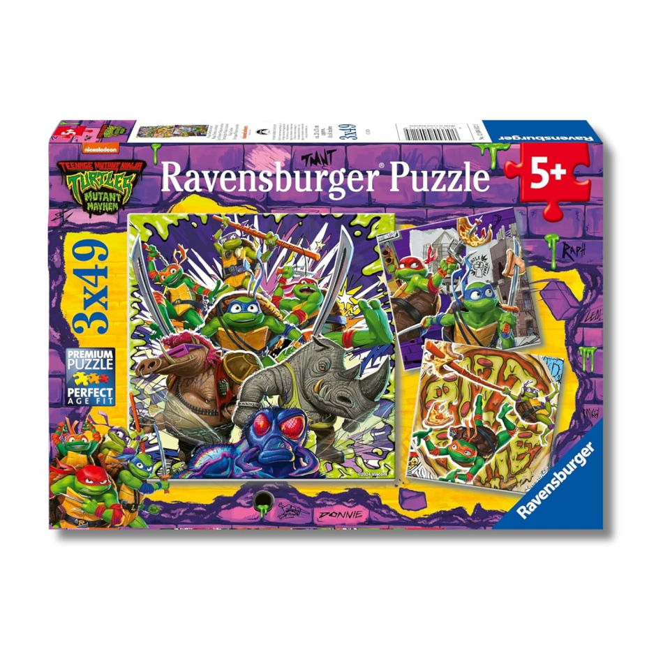 Puzzle Tartarughe Ninja 3x49 Pezzi Ravensburger – dai 5 anni
