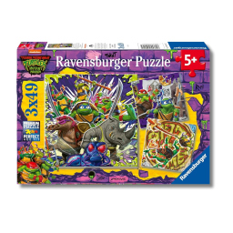 Puzzle Tartarughe Ninja 3x49 Pezzi Ravensburger – dai 5 anni