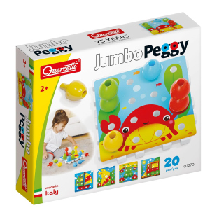 Quercetti Jumbo Peggy mosaico con 16 chiodini