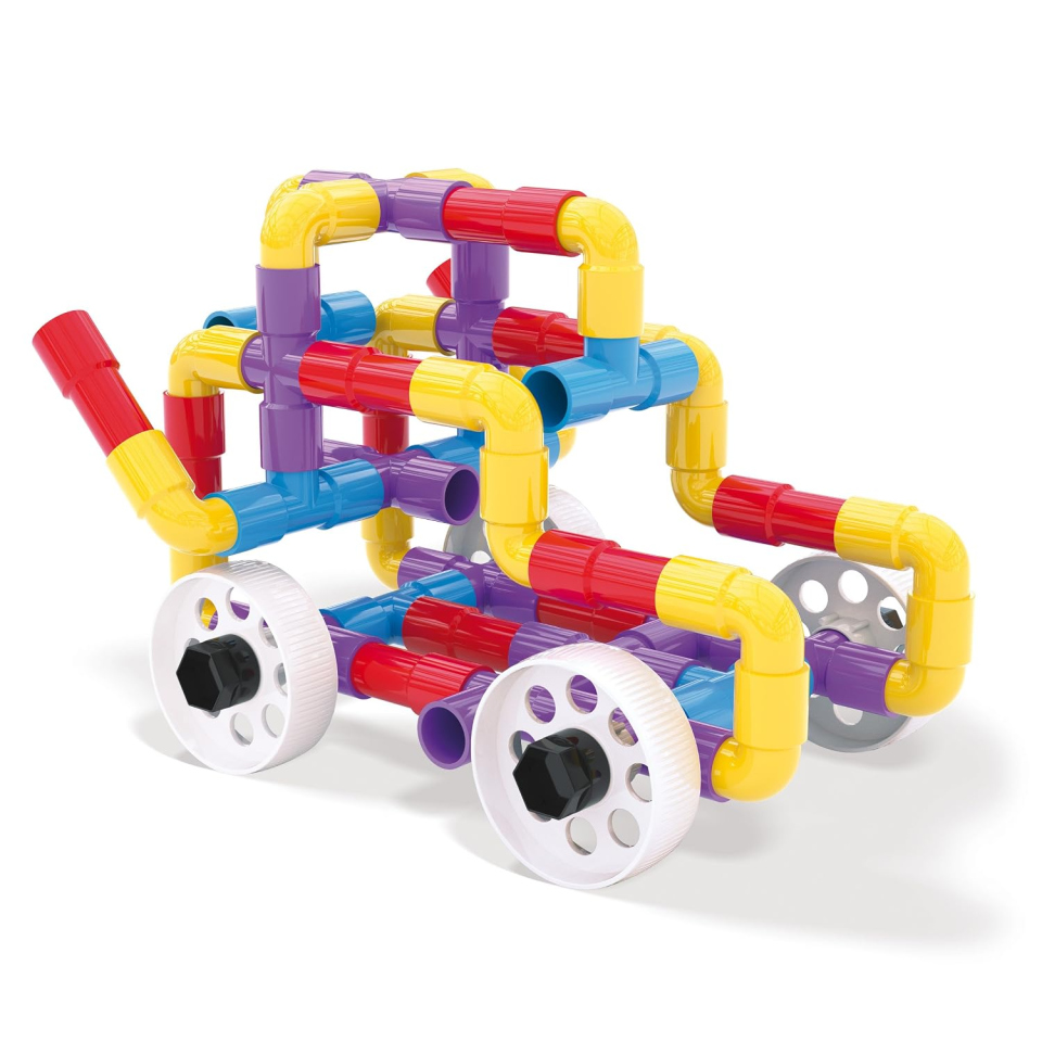 Quercetti Tubation Wheels costruzioni con 68 pezzi