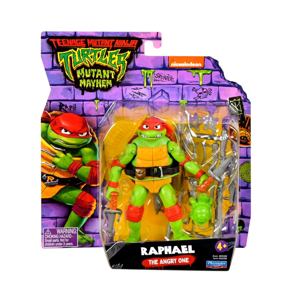 Raffaello Action Figure Tartarughe Ninja Mutant Mayhem 12 cm