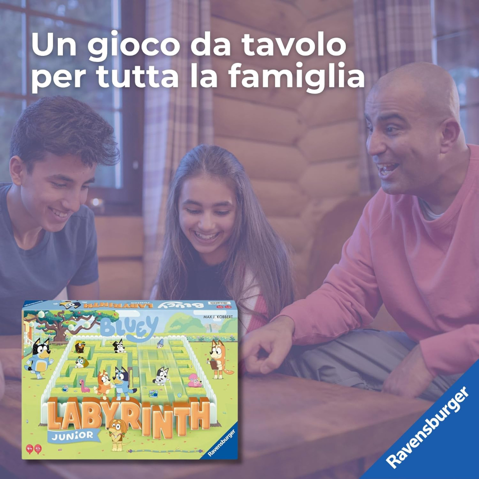Ravensburger Labyrinth Junior Bluey, gioco dai 4 anni