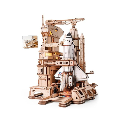 ROKR Space Shuttle LKA02 – Puzzle 3D in Legno e ABS con Lancio Motorizzato