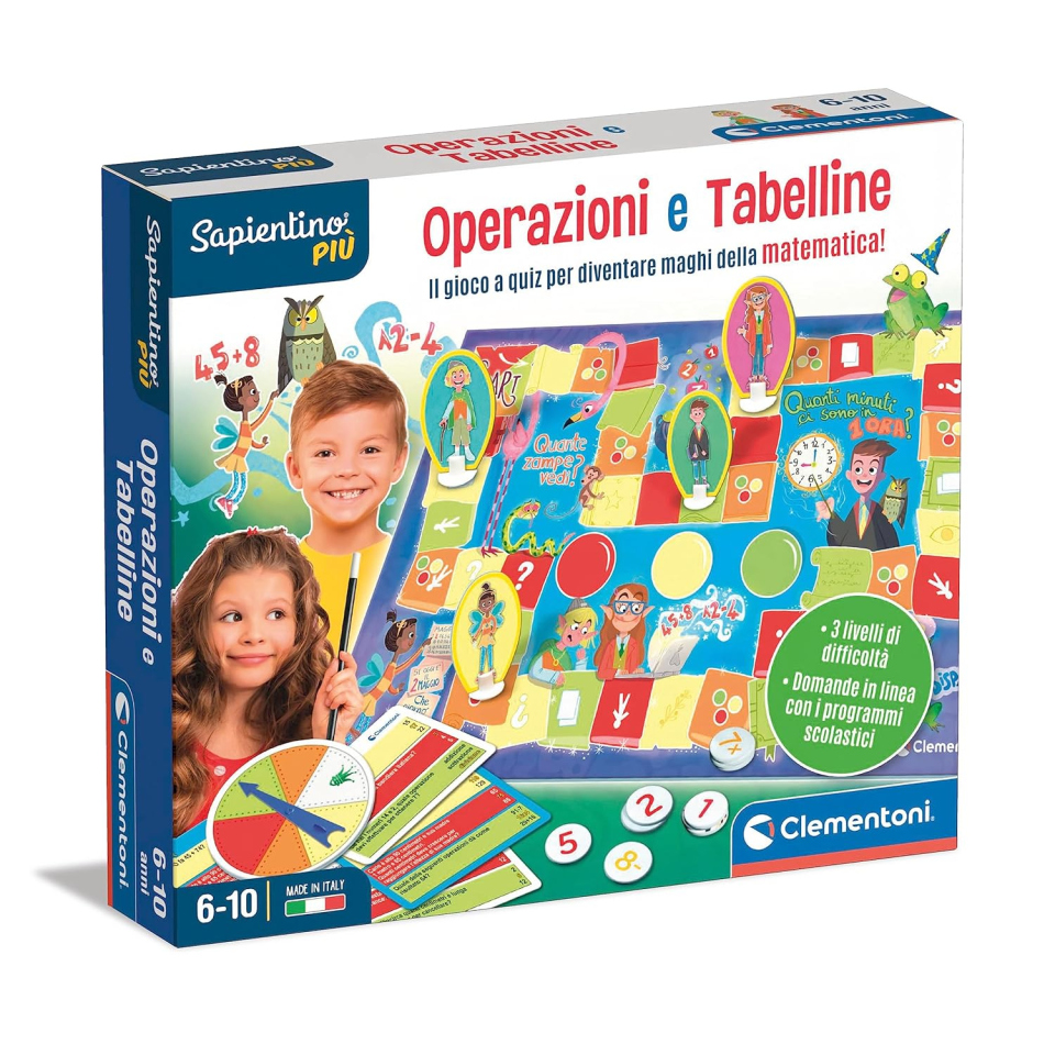 Clementoni Sapientino Aritmetica Divertente – Gioco da Tavolo Educativo