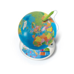 Clementoni Sapientino Esploramondo Realtà Aumentata – Mappamondo Interattivo con Penna Bluetooth