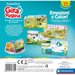 Clementoni Sapientino Girapagina Emozioni e Colori – Libro Interattivo 3-5 Anni