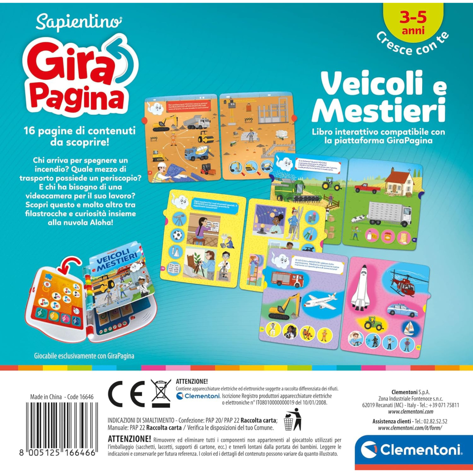 Clementoni Sapientino Girapagina – Veicoli e Mestieri