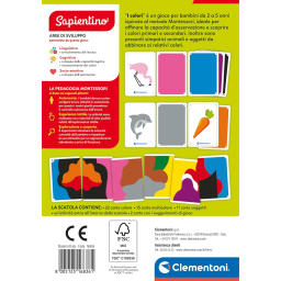 Clementoni Sapientino Montessori – Carte Colori per Bambini 2-5 Anni