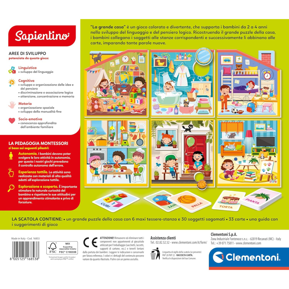 Clementoni Sapientino Montessori – La Grande Casa Educativa 2-4 Anni