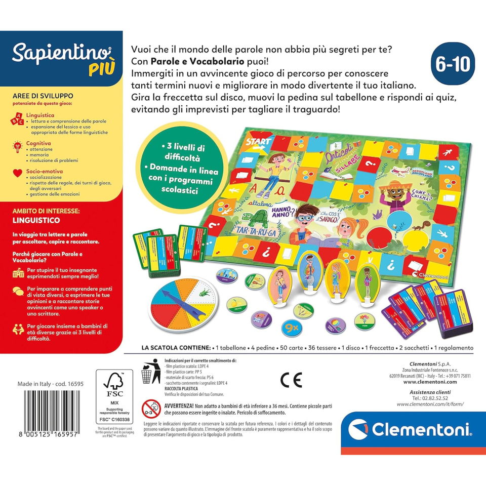 Sapientino Più Parole e Vocabolario – Gioco Educativo Clementoni