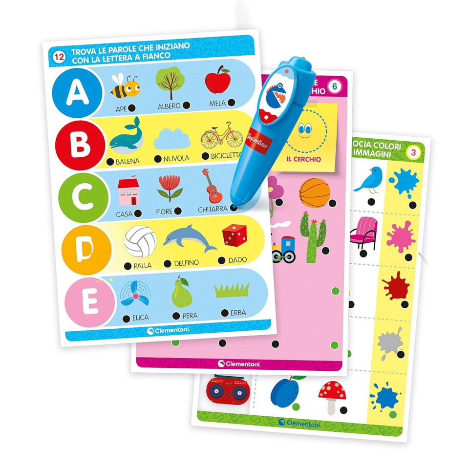 Clementoni Sapientino Scuola dell'Infanzia – Penna Interattiva Educativa 3-5 Anni