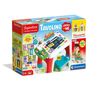 Clementoni Sapientino Tavolo Cresci con Me – Tavolino Multiattività Educativo 3-6 Anni